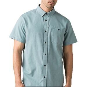 Prana Men’s Jaffa Short Sleeve Shirt Blue Button up
